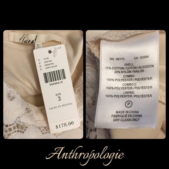 Anthropologie Ivory Lace Dress - Picture 4 of 6